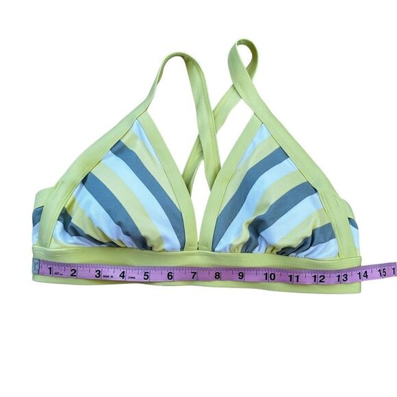 Kona Sol~Striped Tie Bikini Top ~adjustable straps~sewn in padding ~size X (14W) - Picture 6 of 7